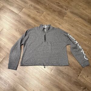 Calvin Klein Men's Heather Gray Quarter-Zip Pullover